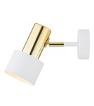 Argon DORIA kinkiet 1 pł. 1x15W (max) biały struktura mosiądz 4264