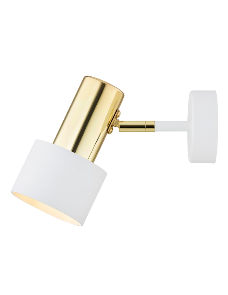 Argon DORIA kinkiet 1 pł. 1x15W (max) biały struktura mosiądz 4264