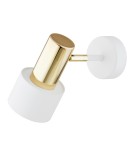 Argon DORIA kinkiet 1 pł. 1x15W (max) biały struktura mosiądz 4264