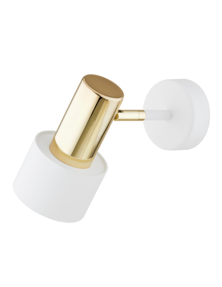 Argon DORIA kinkiet 1 pł. 1x15W (max) biały struktura mosiądz 4264