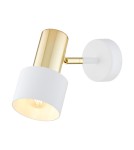Argon DORIA kinkiet 1 pł. 1x15W (max) biały struktura mosiądz 4264