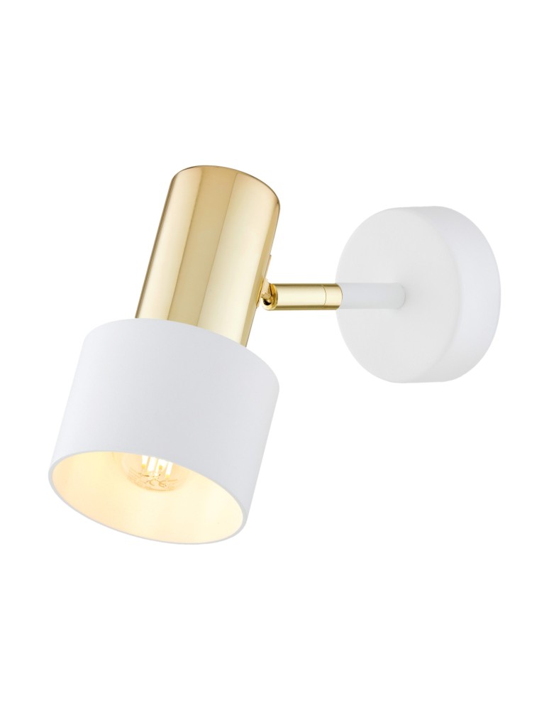 Argon DORIA kinkiet 1 pł. 1x15W (max) biały struktura mosiądz 4264