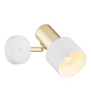 Argon DORIA kinkiet 1 pł. 1x15W (max) biały struktura mosiądz 4264