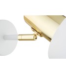 Argon DORIA kinkiet 1 pł. 1x15W (max) biały struktura mosiądz 4264