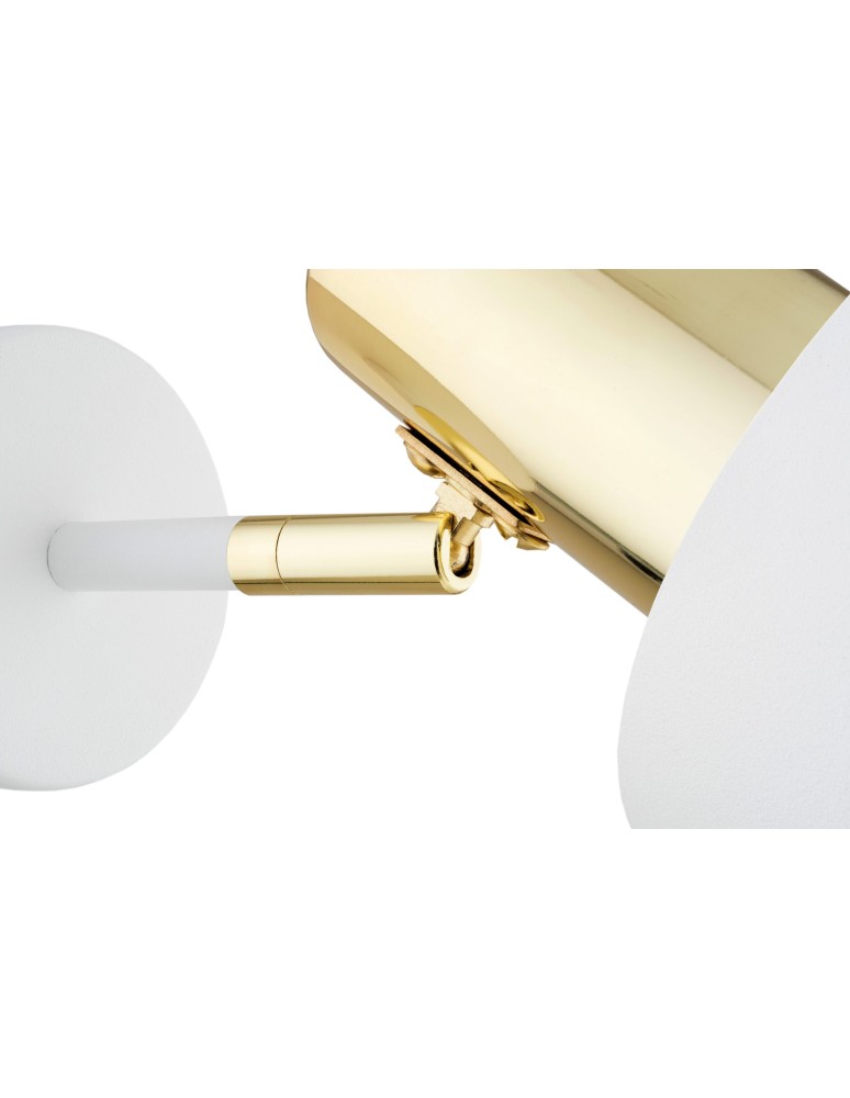 Argon DORIA kinkiet 1 pł. 1x15W (max) biały struktura mosiądz 4264