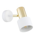 Argon DORIA kinkiet 1 pł. 1x15W (max) biały struktura mosiądz 4264