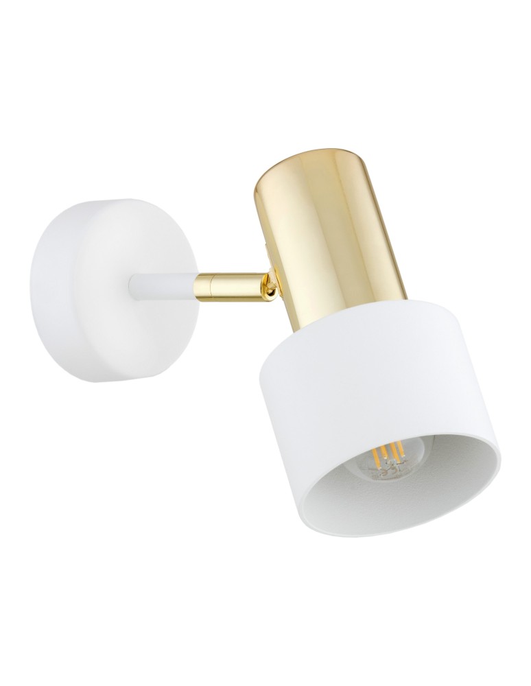 Argon DORIA kinkiet 1 pł. 1x15W (max) biały struktura mosiądz 4264