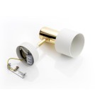 Argon DORIA kinkiet 1 pł. 1x15W (max) biały struktura mosiądz 4264