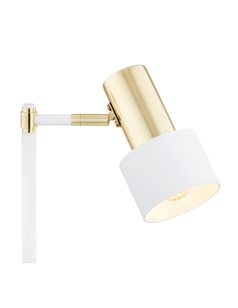 Desk lamps - Argon DORIA 1-fl. desk lamp 1x15W (max) white structure brass 4256 - product kolory-swiatla.pl 5