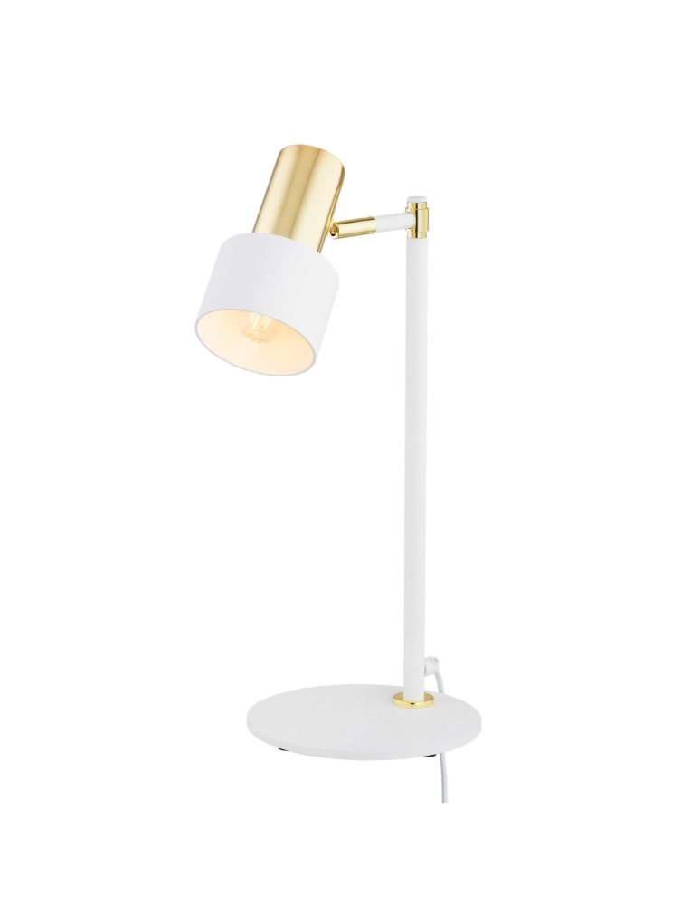 Desk lamps - Argon DORIA 1-fl. desk lamp 1x15W (max) white structure brass 4256 - product kolory-swiatla.pl 7