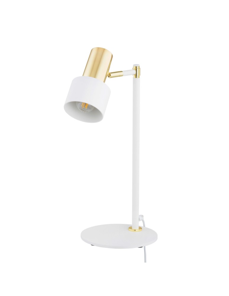 Desk lamps - Argon DORIA 1-fl. desk lamp 1x15W (max) white structure brass 4256 - product kolory-swiatla.pl 8