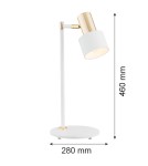 Desk lamps - Argon DORIA 1-fl. desk lamp 1x15W (max) white structure brass 4256 - product 12