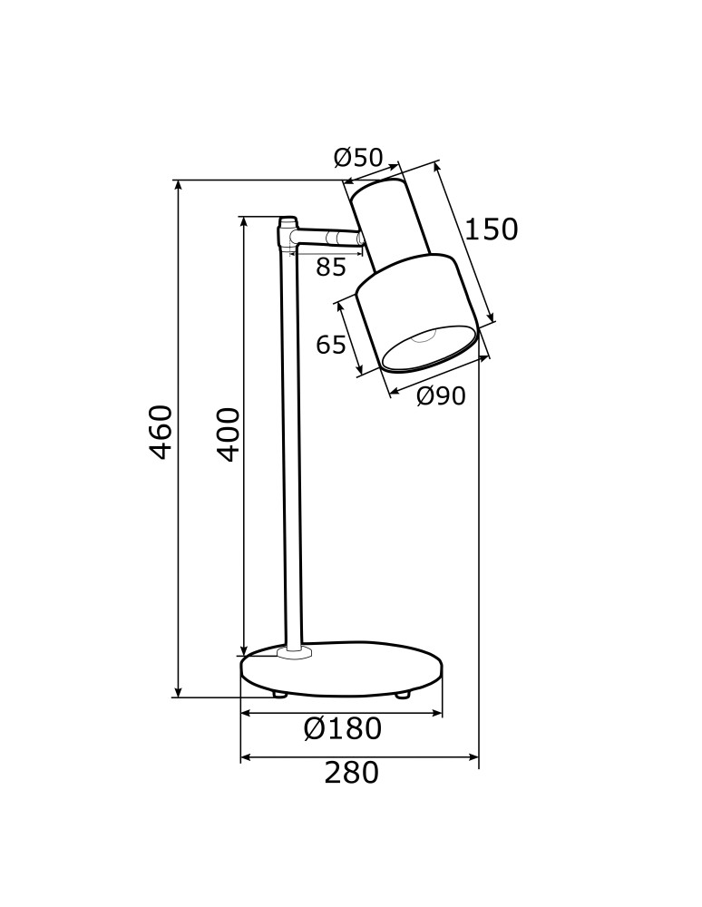 Desk lamps - Argon DORIA 1-fl. desk lamp 1x15W (max) white structure brass 4256 - product kolory-swiatla.pl 13