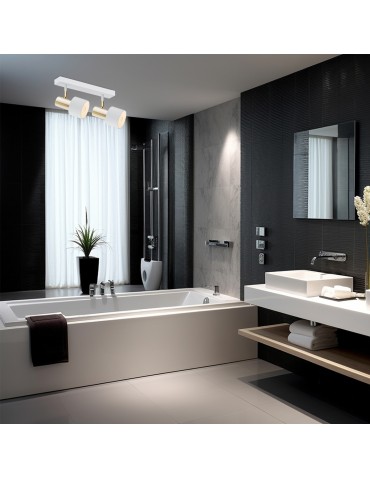 Argon DORIA plafond 2 fl. 2x15W (max) white structure brass 927 - product 2