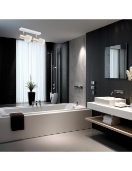 Argon DORIA plafon 2 pł. 2x15W (max) biały struktura mosiądz 927 - produkt 2