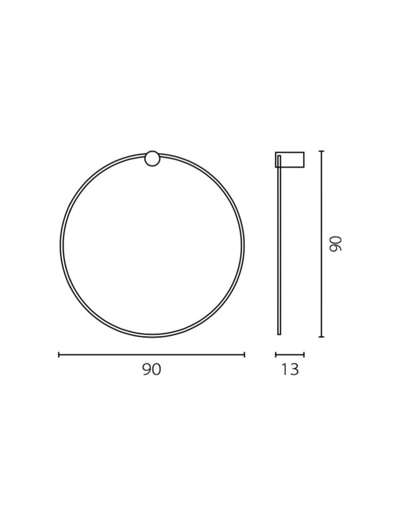Wall lamps - RAMKO Echo Circle Wall lamp 90 LED 67945 - product kolory-swiatla.pl 3