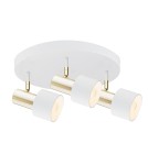 Adjustable ceiling lamps - spots - Argon DORIA plafond 3 fl. 3x15W (max) white structure brass 6008 - product 1