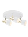 Argon DORIA plafond 3 fl. 3x15W (max) white structure brass 6008
