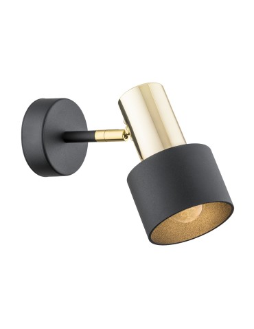 Argon DORIA wall lamp 1 pł. 1x15W (max) black structure brass elements 4265