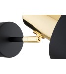 Argon DORIA kinkiet 1 pł. 1x15W (max) czarny struktura elementy mosiądzowane 4265