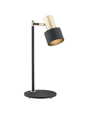 Argon DORIA 1-fl. desk lamp 1x15W (max) black structure brass elements 4257