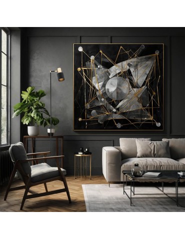 Argon DORIA floor lamp 1 pł. 1x15W (max) black structure brass elements 4259 - product 2