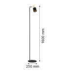 Floor lamps for reading - Argon DORIA floor lamp 1 pł. 1x15W (max) black structure brass elements 4259 - product 3