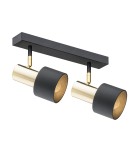 Adjustable ceiling lamps - spots - Argon DORIA plafond 2 fl. 2x15W (max) black structure brass 925 - product 1
