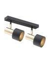 Argon DORIA plafond 2 fl. 2x15W (max) black structure brass 925