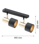 Adjustable ceiling lamps - spots - Argon DORIA plafond 2 fl. 2x15W (max) black structure brass 925 - product 3