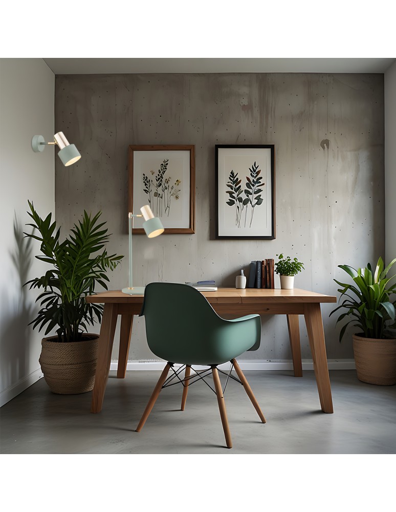 Wall lamps - Argon DORIA wall lamp 1 pł. 1x15W (max) sage structure brass elements 4315 - product kolory-swiatla.pl 3