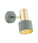 Wall lamps - Argon DORIA wall lamp 1 pł. 1x15W (max) sage structure brass elements 4315 - product 4