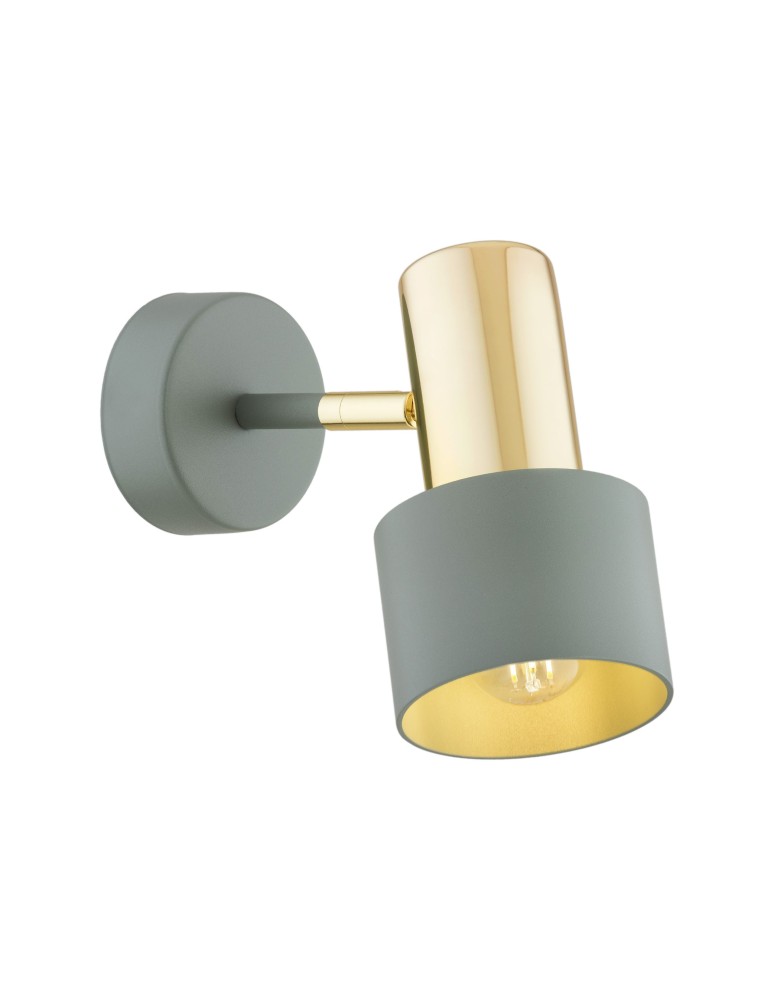 Wall lamps - Argon DORIA wall lamp 1 pł. 1x15W (max) sage structure brass elements 4315 - product kolory-swiatla.pl 4