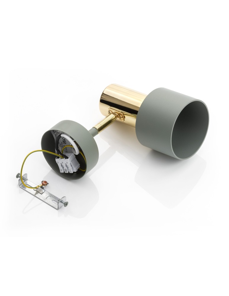 Wall lamps - Argon DORIA wall lamp 1 pł. 1x15W (max) sage structure brass elements 4315 - product kolory-swiatla.pl 10