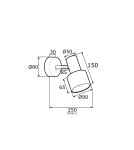 Argon DORIA kinkiet 1 pł. 1x15W (max) szałwia struktura elementy mosiądzowane 4315