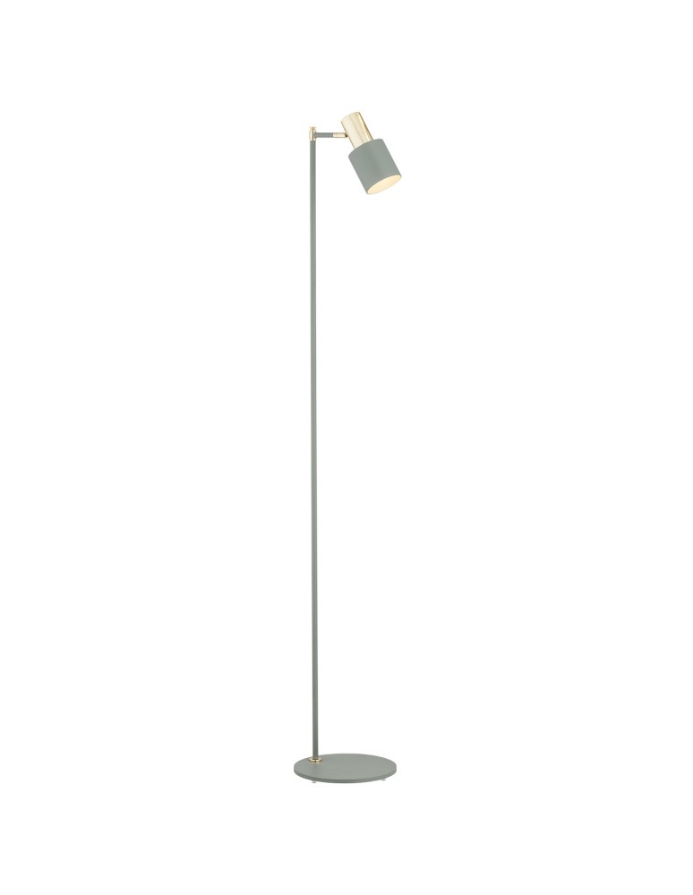 Floor lamps for reading - Argon DORIA floor lamp 1 pł. 1x15W (max) sage structure brass elements 4271 - product kolory-swiatla.pl 1