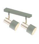 Adjustable ceiling lamps - spots - Argon DORIA plafond 2 fl. 2x15W (max) sage structure brass elements 926 - product 1