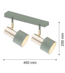 Adjustable ceiling lamps - spots - Argon DORIA plafond 2 fl. 2x15W (max) sage structure brass elements 926 - product 3