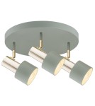 Adjustable ceiling lamps - spots - Argon DORIA plafond 3 fl. 3x15W (max) sage structure brass elements 6007 - product 1