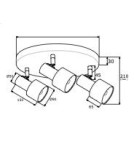 Adjustable ceiling lamps - spots - Argon DORIA plafond 3 fl. 3x15W (max) sage structure brass elements 6007 - product 3
