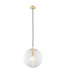 Pendant lamps spheres - Argon EVANS 8577 glass, brass - product 1