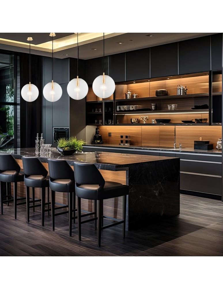 Pendant lamps spheres - Argon EVANS 8577 glass, brass - product kolory-swiatla.pl 3