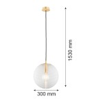 Pendant lamps spheres - Argon EVANS 8577 glass, brass - product 7