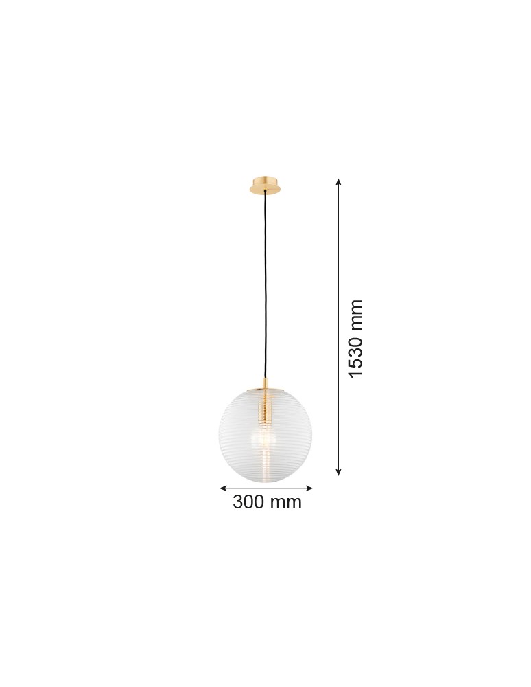 Pendant lamps spheres - Argon EVANS 8577 glass, brass - product kolory-swiatla.pl 7