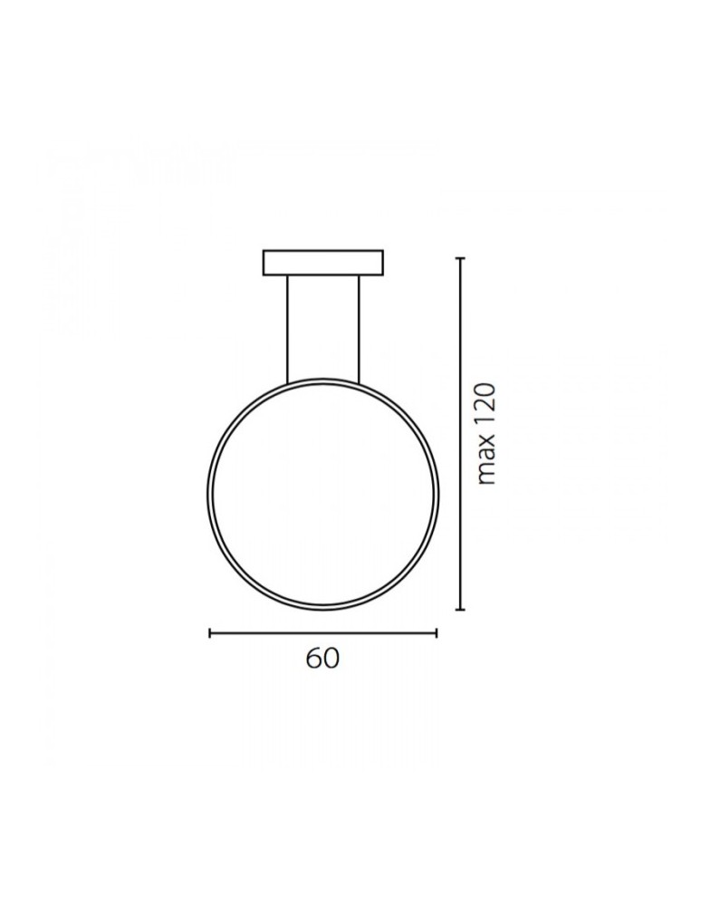 Pendant lamps circles - RAMKO Echo Vertical Chandelier 60 LED 67950 - product kolory-swiatla.pl 5