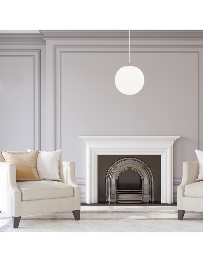 Pendant lamps spheres - Argon EVANS 8578 glass, brass - product kolory-swiatla.pl 3