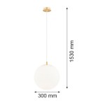 Pendant lamps spheres - Argon EVANS 8578 glass, brass - product 8