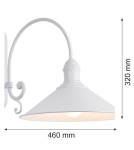 Retro wall lamps - Argon ERBA wall lamp 1 pł. 1x15W (max) white matte 632 - product 2