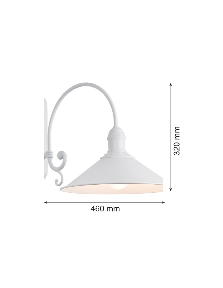 Retro wall lamps - Argon ERBA wall lamp 1 pł. 1x15W (max) white matte 632 - product kolory-swiatla.pl 2