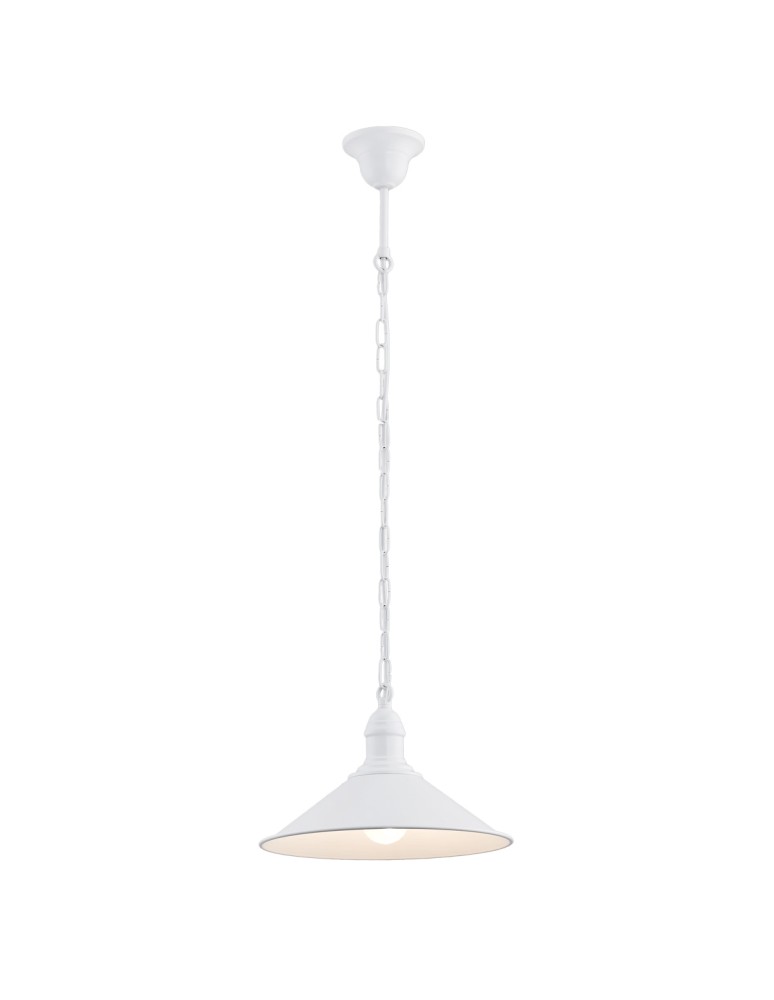Industrial pendant lamps - Argon ERBA pendant lamp 1 pł. 1x15W (max) white mat 630 - product kolory-swiatla.pl 1